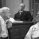 Screenshot: Inherit The Wind, a dramatization of the Scopes trial, with Spencer Tracy (left) and Fredric March playing stand-ins for Darrow and Bryan, respectively.